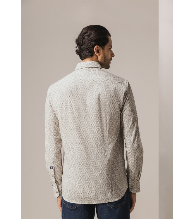 State of Art Shirt LS Print Popli 8411  Cognac