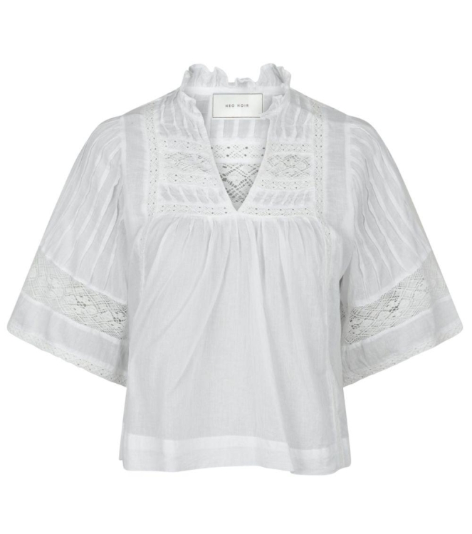 Neo Noir siama S voile blouse 120 White