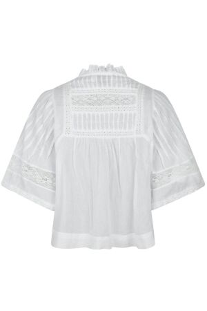 Neo Noir siama S voile blouse 120 White