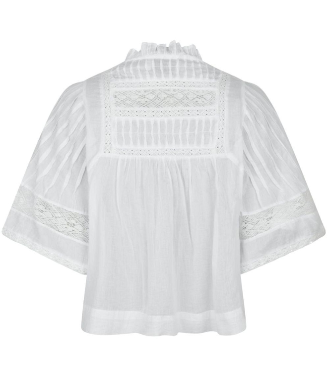 Neo Noir siama S voile blouse 120 White