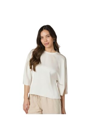 Neo Noir Liora heavy sateen blouse 621 Pearl