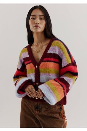 Harper and Yve NOOR-CA 1255 stripe multi racing red