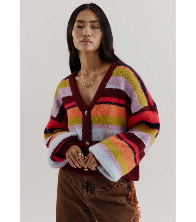 Harper and Yve NOOR-CA 1255 stripe multi racing red