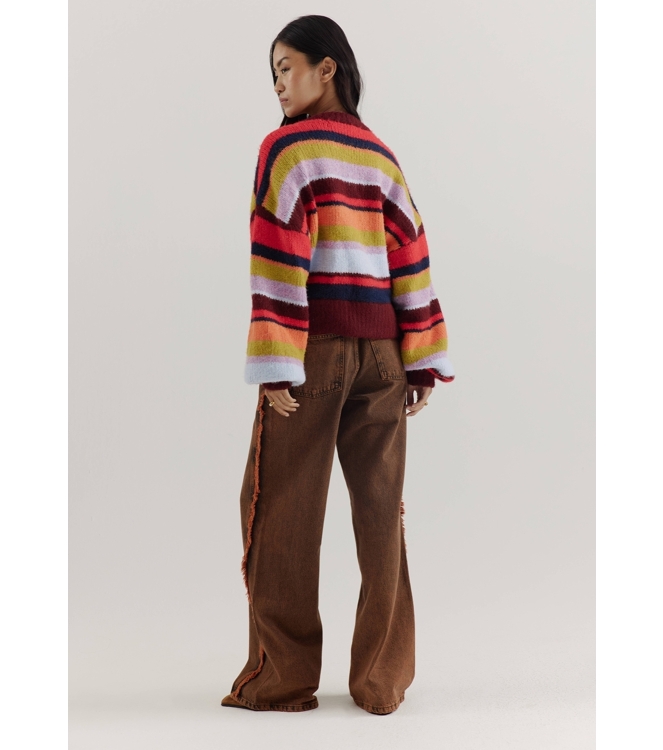 Harper and Yve NOOR-CA 1255 stripe multi racing red