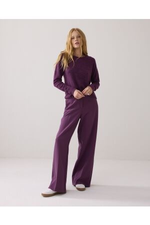 Summum Woman Trousers Foam uni 324 Wineberry