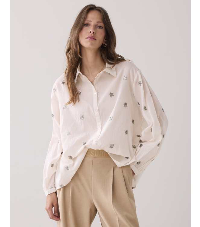 Summum Woman Blouse Scattered embro 122 Ivory