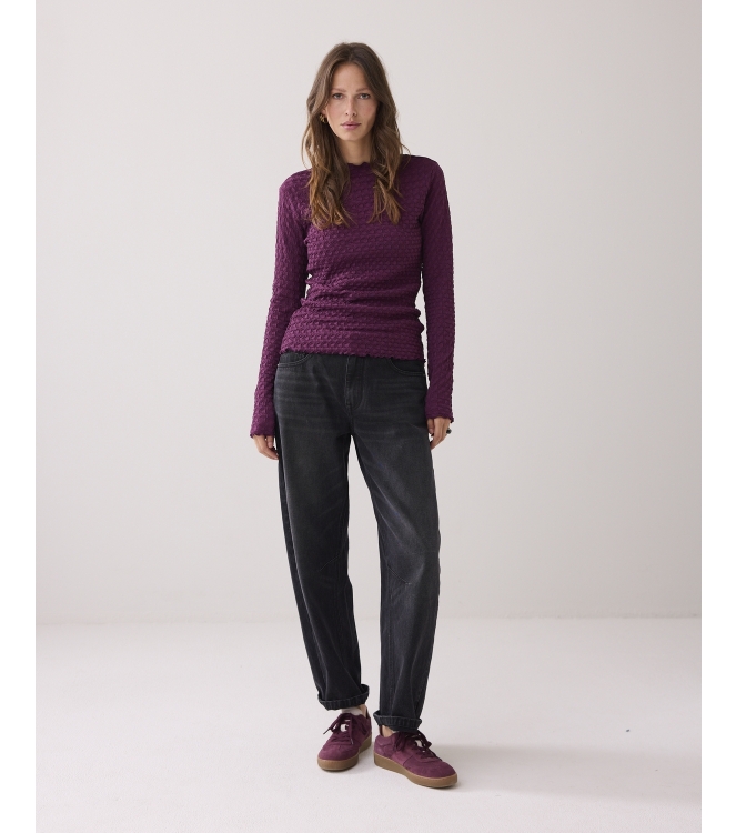 Summum Woman Top Structure jersey 324 Wineberry