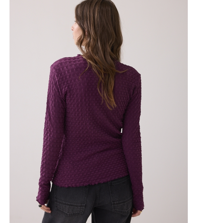 Summum Woman Top Structure jersey 324 Wineberry