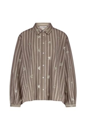 Summum Woman Blouse Stripe scattered embro 706 Funghi