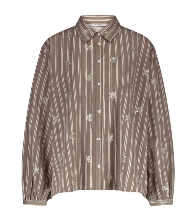 Summum Woman Blouse Stripe scattered embro 706 Funghi