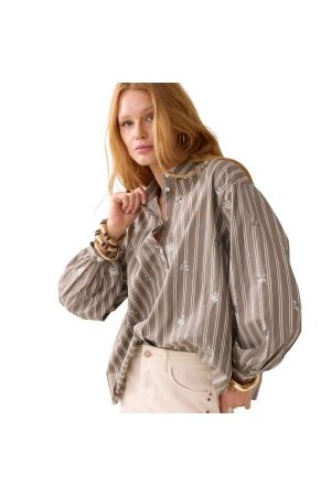 Summum Woman Blouse Stripe scattered embro 706 Funghi