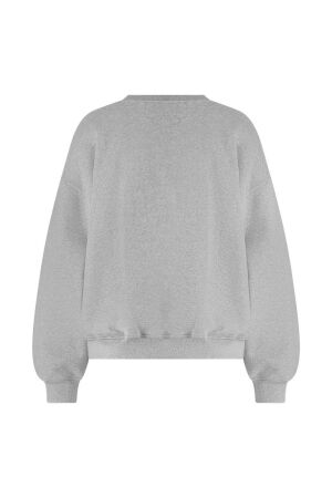 NUKUS Beatriz Pullover Flower 58 grey melange