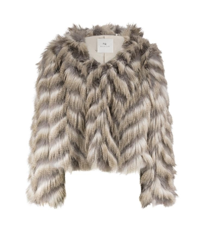 NUKUS Lori Jacket Zigzag 309 offwhite/grey