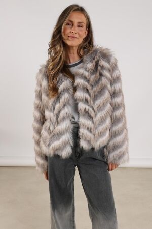 NUKUS Lori Jacket Zigzag 309 offwhite/grey