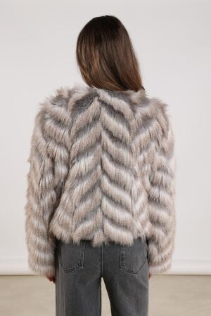 NUKUS Lori Jacket Zigzag 309 offwhite/grey