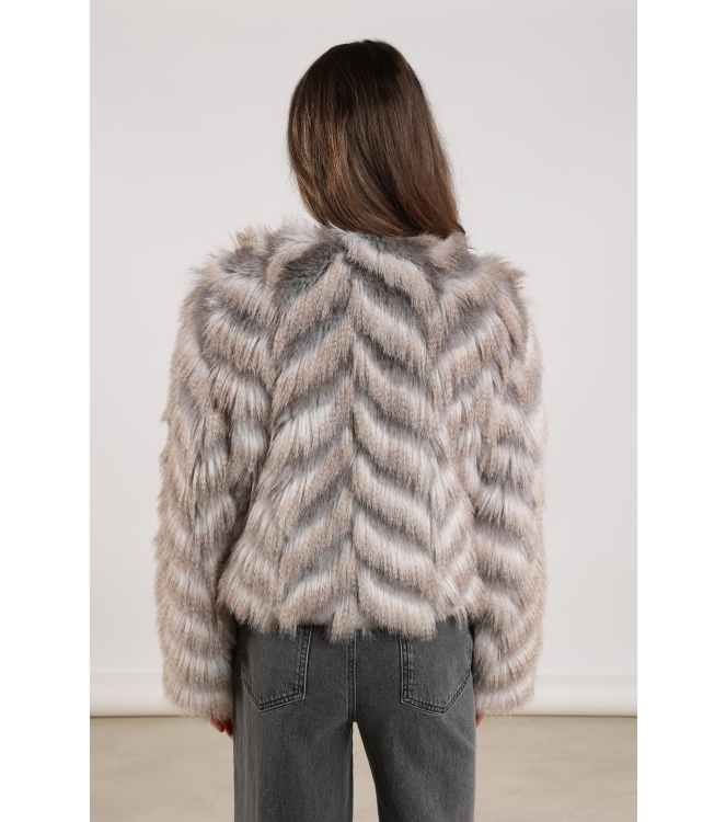 NUKUS Lori Jacket Zigzag 309 offwhite/grey