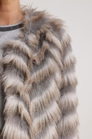 NUKUS Lori Jacket Zigzag 309 offwhite/grey