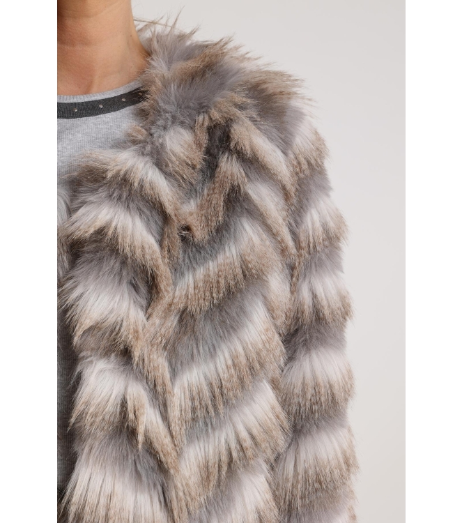 NUKUS Lori Jacket Zigzag 309 offwhite/grey