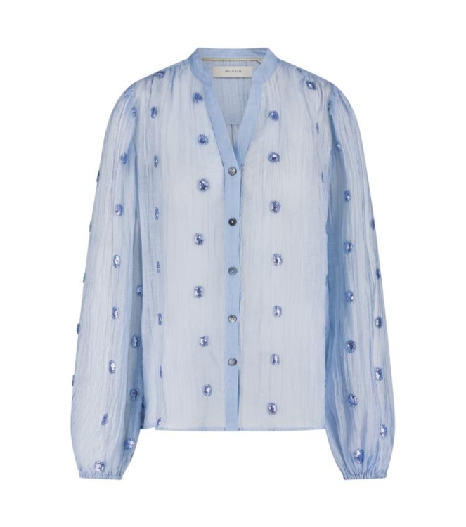 NUKUS Rosan Blouse Embroidery 265 ice