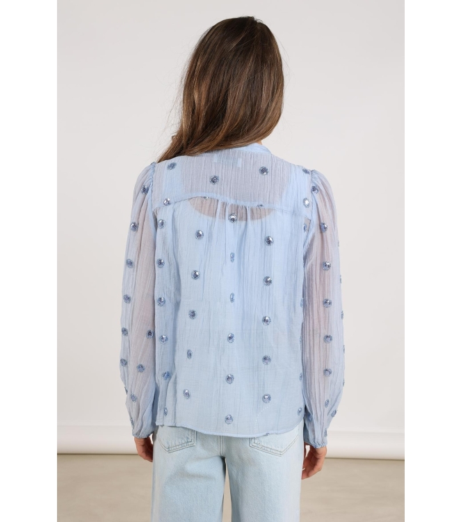 NUKUS Rosan Blouse Embroidery 265 ice