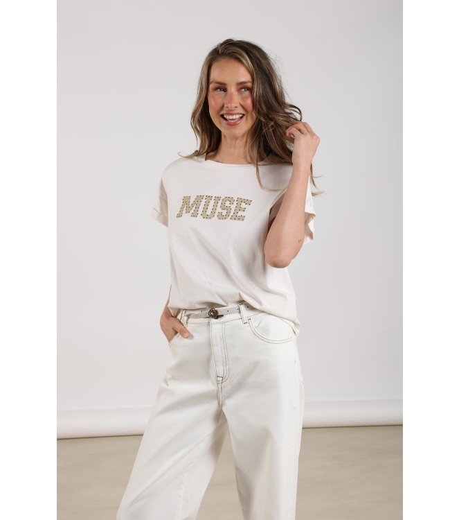 NUKUS Lou Shirt 126 offwhite/gold