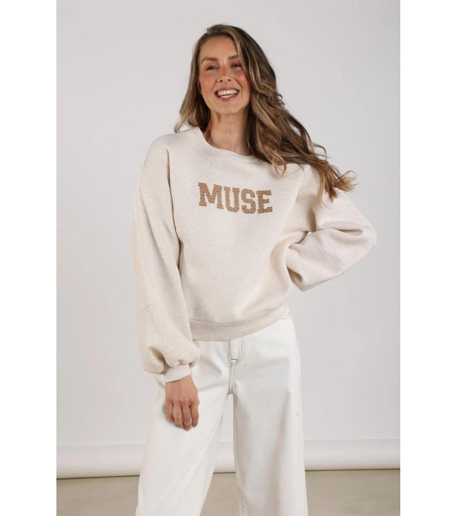 NUKUS Muse Pullover 54 sand melange