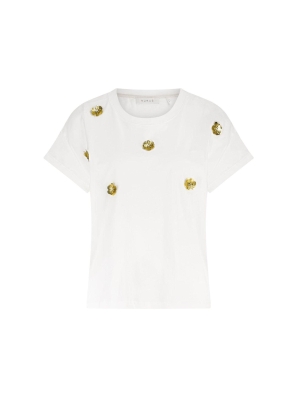 NUKUS Pearly Shirt Flower 17 off white