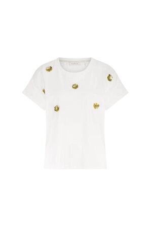 NUKUS Pearly Shirt Flower 17 off white
