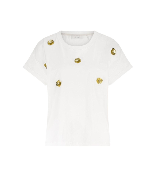 NUKUS Pearly Shirt Flower 17 off white