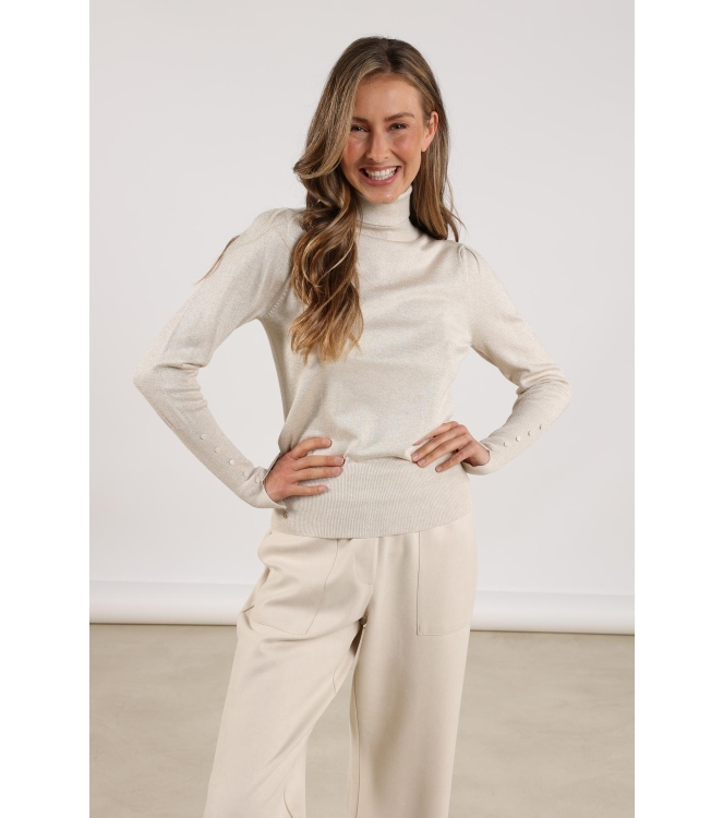 NUKUS Sylvia Pullover Lurex 9 sand
