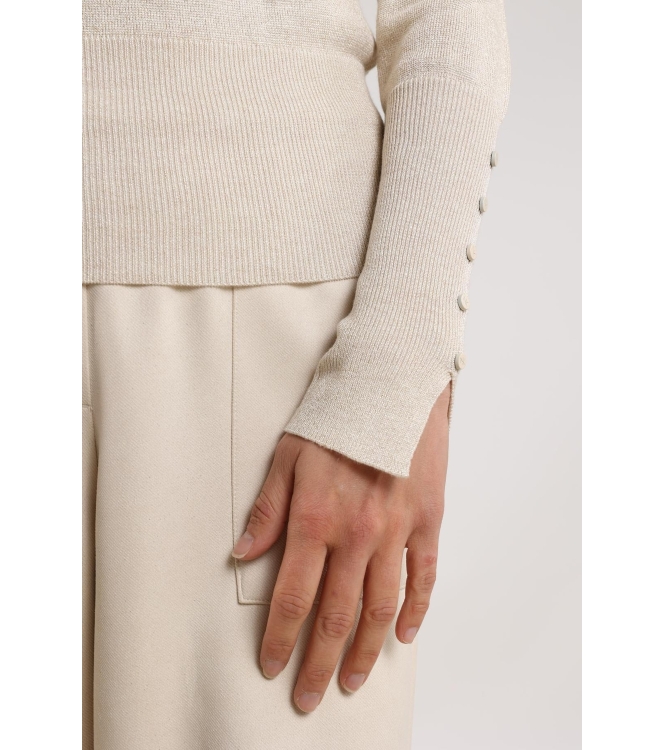 NUKUS Sylvia Pullover Lurex 9 sand