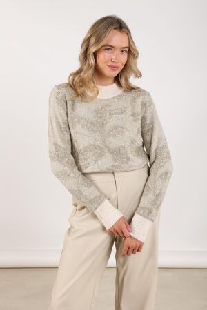 NUKUS Lia Pullover Lurex 126 offwhite/gold