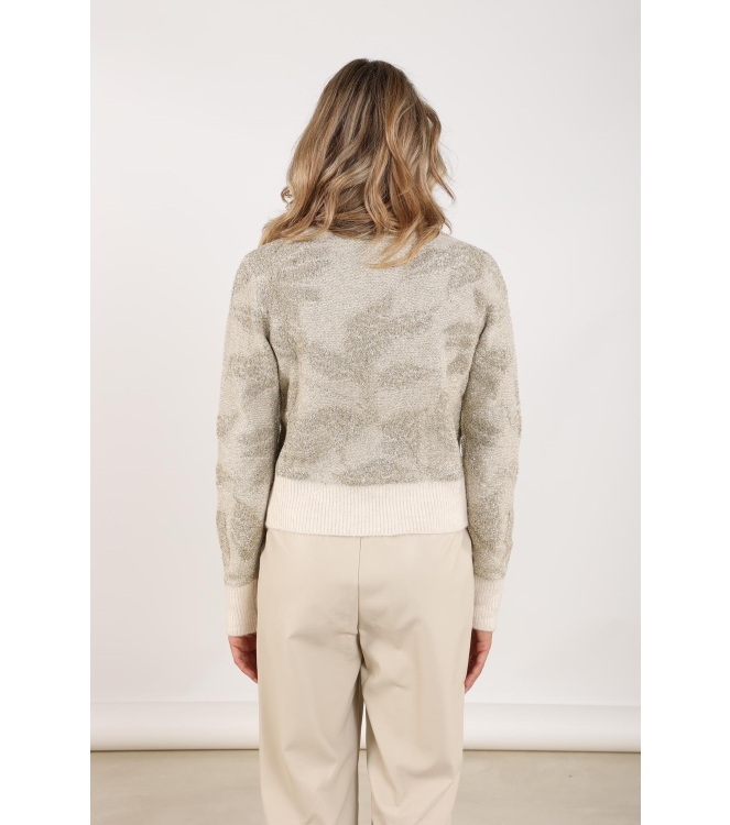 NUKUS Lia Pullover Lurex 126 offwhite/gold