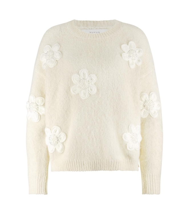 NUKUS Chiaca Pullover Flower 17 off white