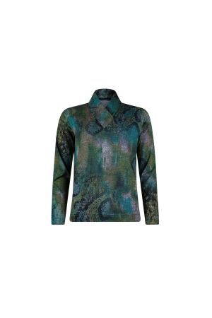 Sarto Fashion Pullover v-neck p1810 green agate+ snake mix