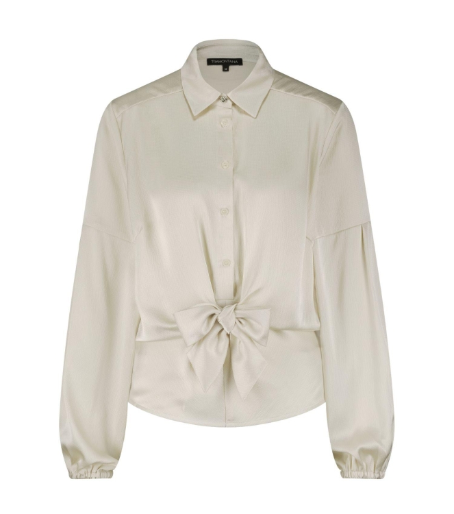 Tramontana Satin-Look Blouse Twisted Detail 6800 Stone