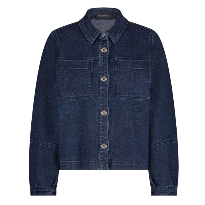Tramontana Lurex Denim Jacket 5033 Dark blue denim