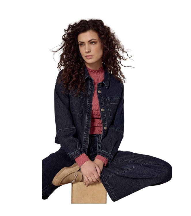 Tramontana Lurex Denim Jacket 5033 Dark blue denim