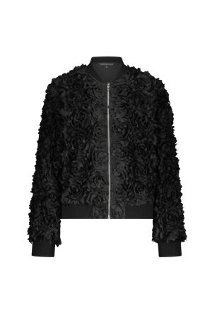 Tramontana Bomber Jacket 3D Flowers 9000 Black