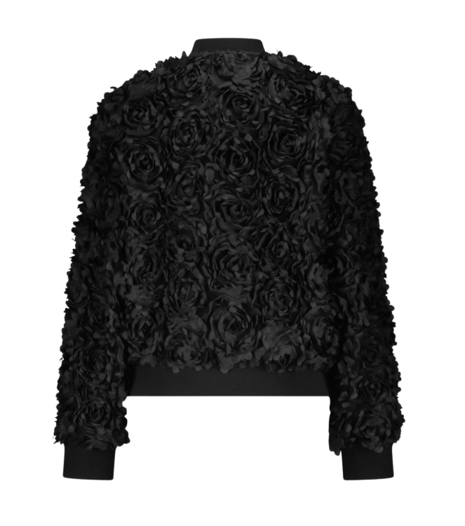 Tramontana Bomber Jacket 3D Flowers 9000 Black
