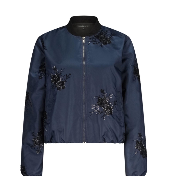 Tramontana Beaded Bomber Jacket 5032 Midnight