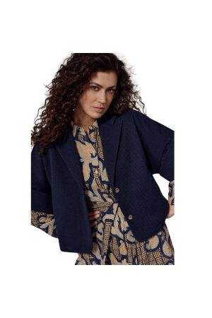 Tramontana Short-Sleeve Jacket Paspel Collar 5032 Midnight