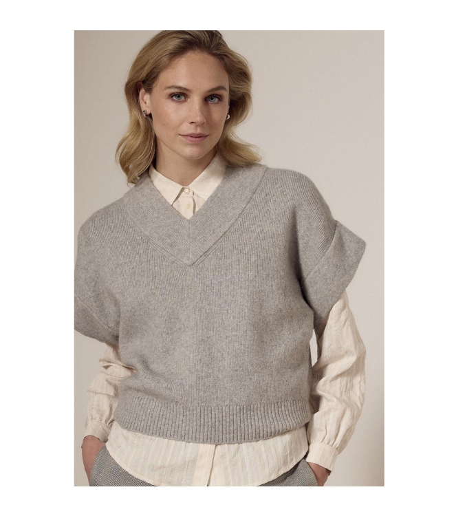 Tramontana V-Neck Spencer 7001 Grey melange