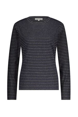 Tramontana Striped Lurex Top 5032 Midnight