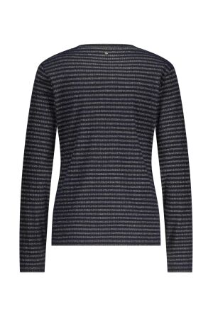 Tramontana Striped Lurex Top 5032 Midnight