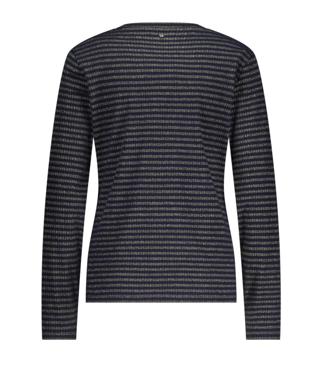 Tramontana Striped Lurex Top 5032 Midnight