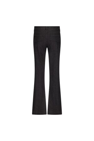 Tramontana Lurex Wide-Leg Denim Trousers 9003 Black denim