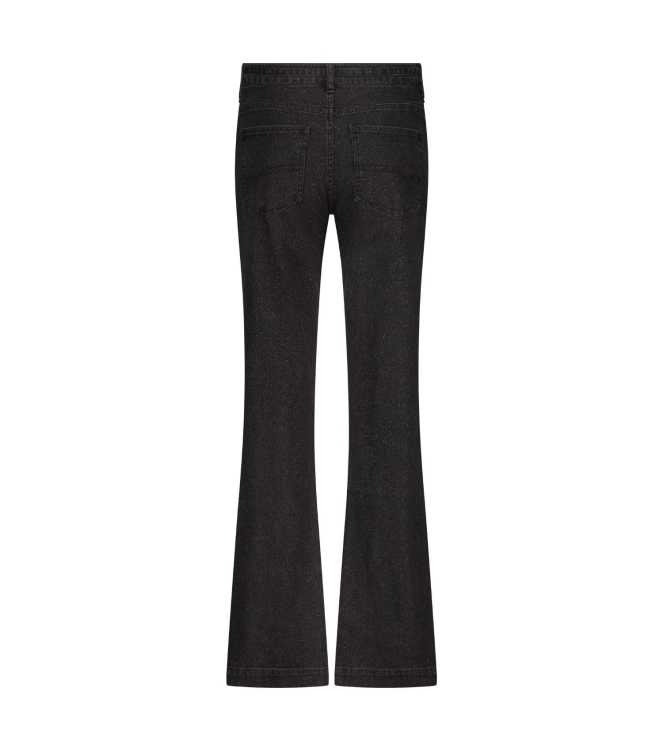 Tramontana Lurex Wide-Leg Denim Trousers 9003 Black denim