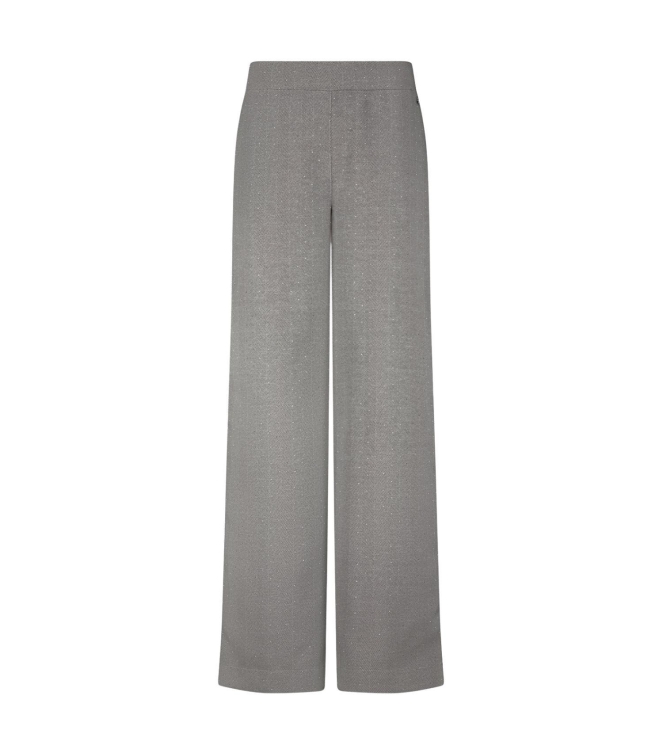 Tramontana Wide-Leg Trousers Fancy Herringbone 7021 mid grey mel