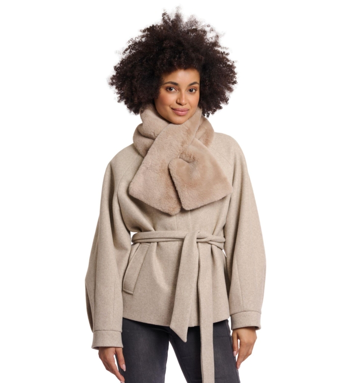 Rino en Pelle Faux fur scarf 10866 oat